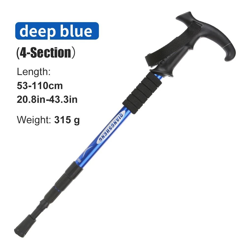Unisex 4 Section Portable Folding Trekking Pole 7