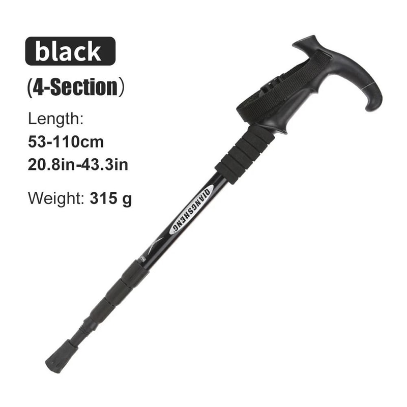 Unisex 4 Section Portable Folding Trekking Pole 8