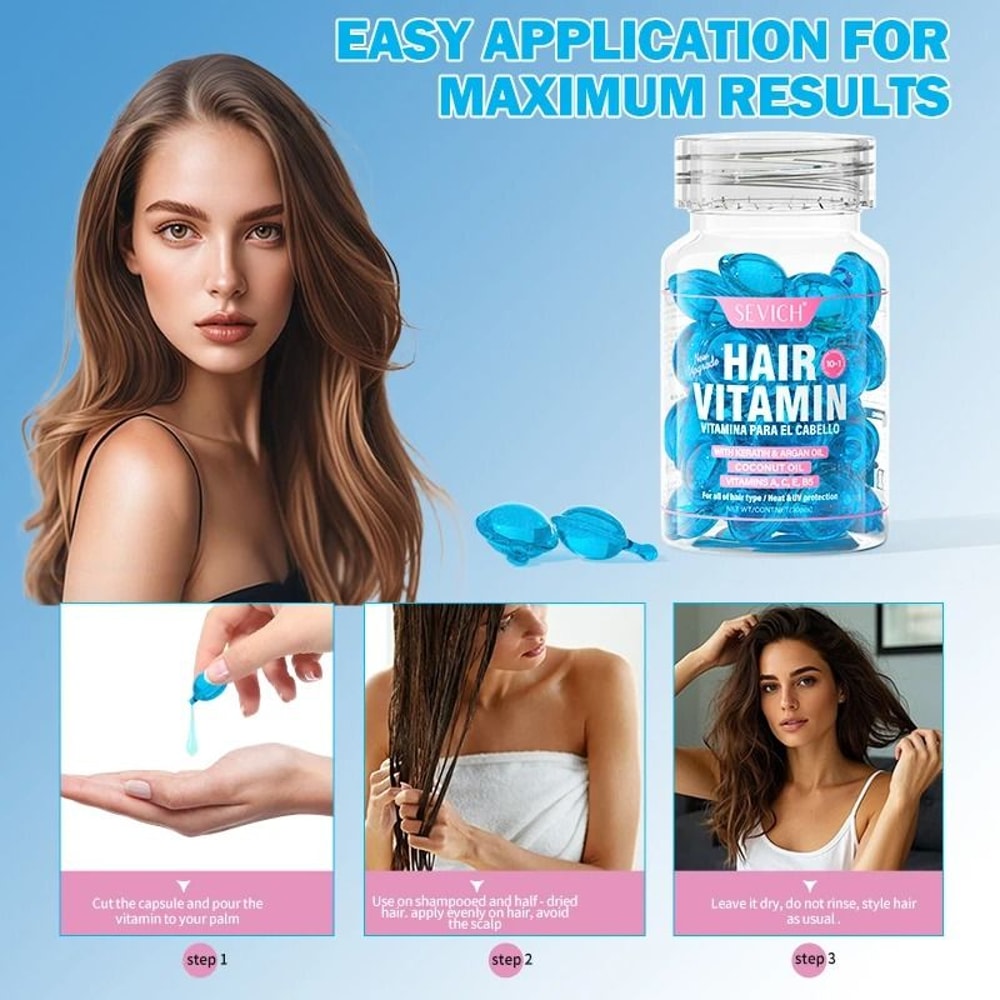 30 Piece Advanced Vitamin Leave In Hair Care Capsules 2