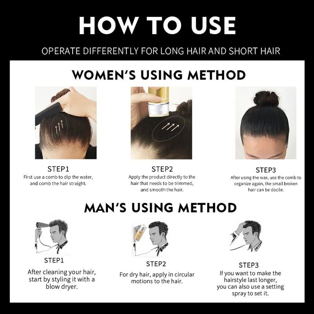 Precision Hair Wax Stick And Edge Control Kit 4