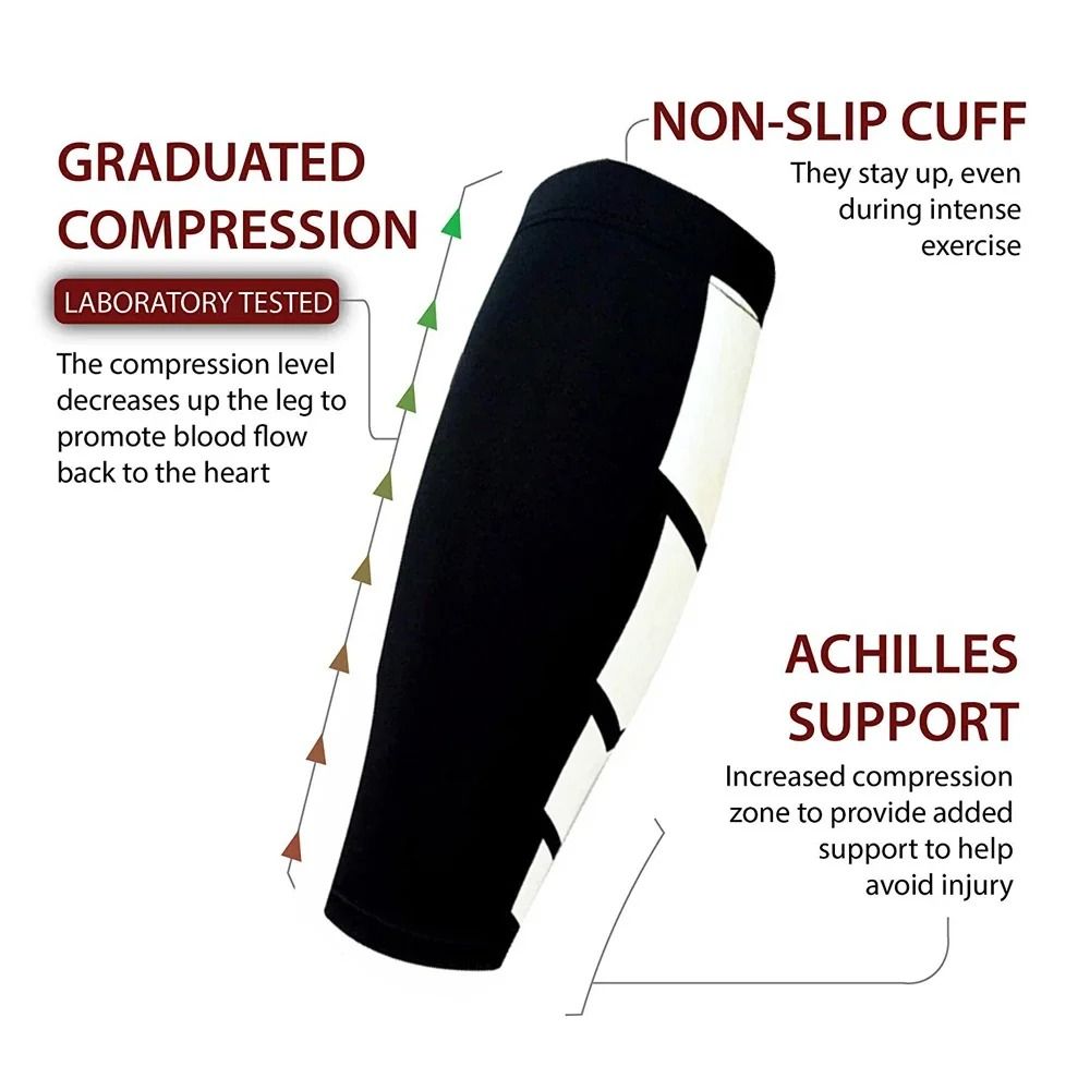 Professional Sports Compression Calf Sleeve And Shin Support 2