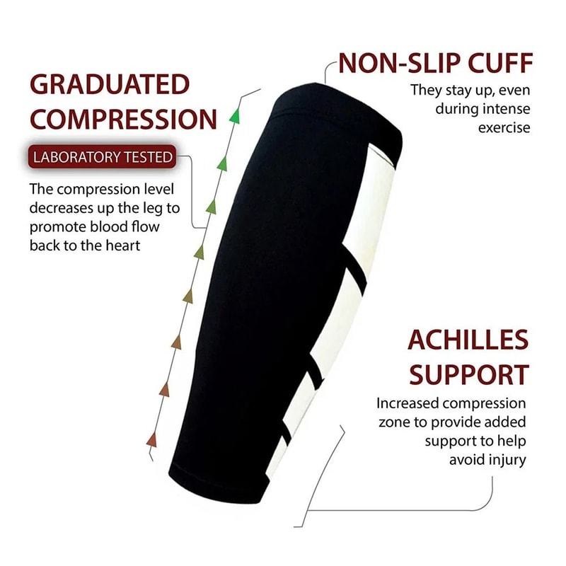 Professional Sports Compression Calf Sleeve And Shin Support 2