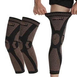 copper infused full leg compression and recovery sleeve