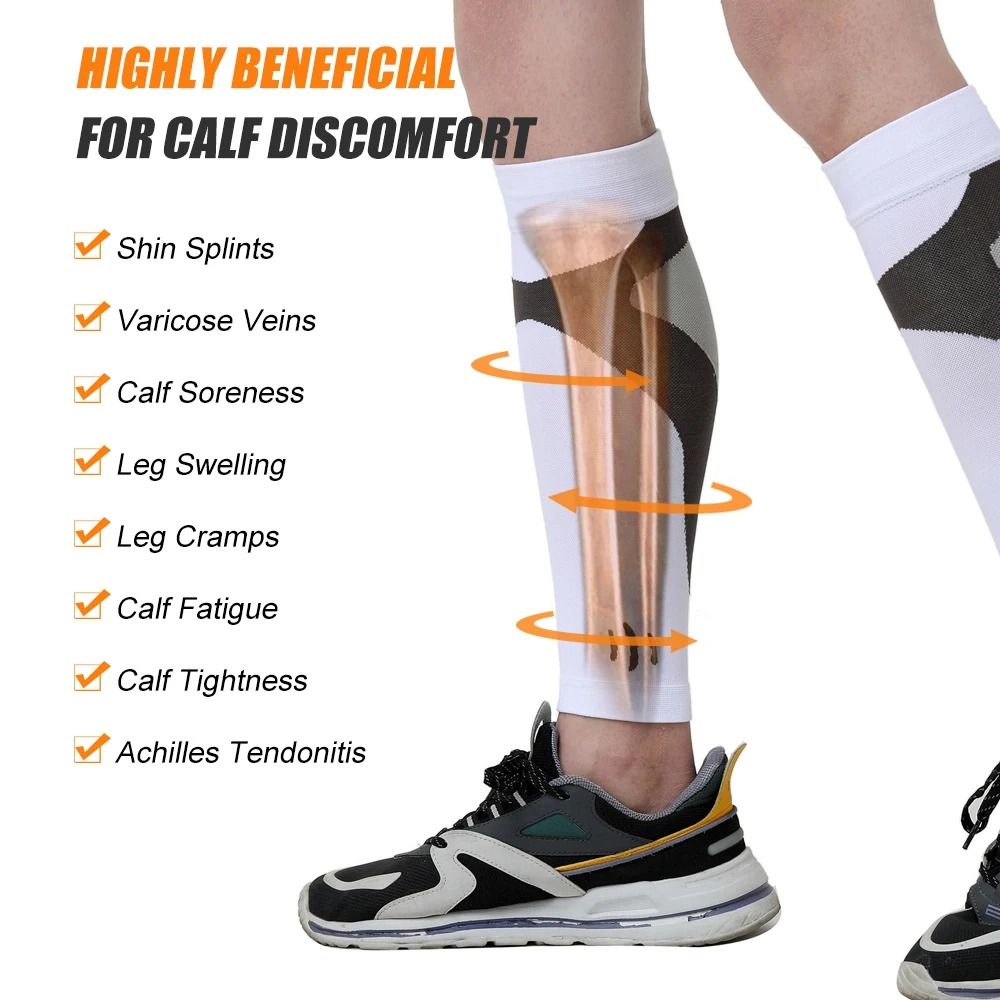 Professional Running Leg Compression And Shin Support Sleeves 3