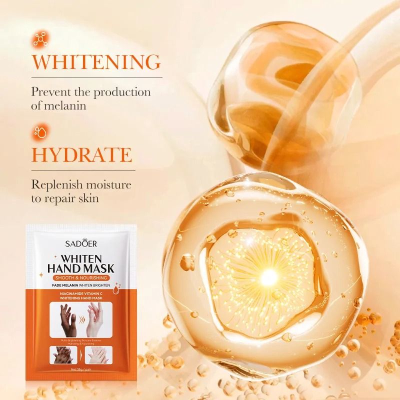 Niacinamide Infused Hydrating And Brightening Hand Mask 3