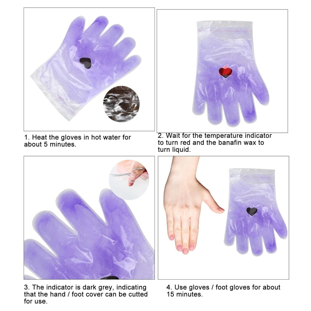 Thermal Paraffin Wax Therapy Gloves For Intensive Skin Softening 3