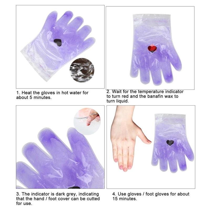 Thermal Paraffin Wax Therapy Gloves For Intensive Skin Softening 3
