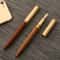 Handcrafted Rosewood And Bronze Fineline Fountain Pen 0