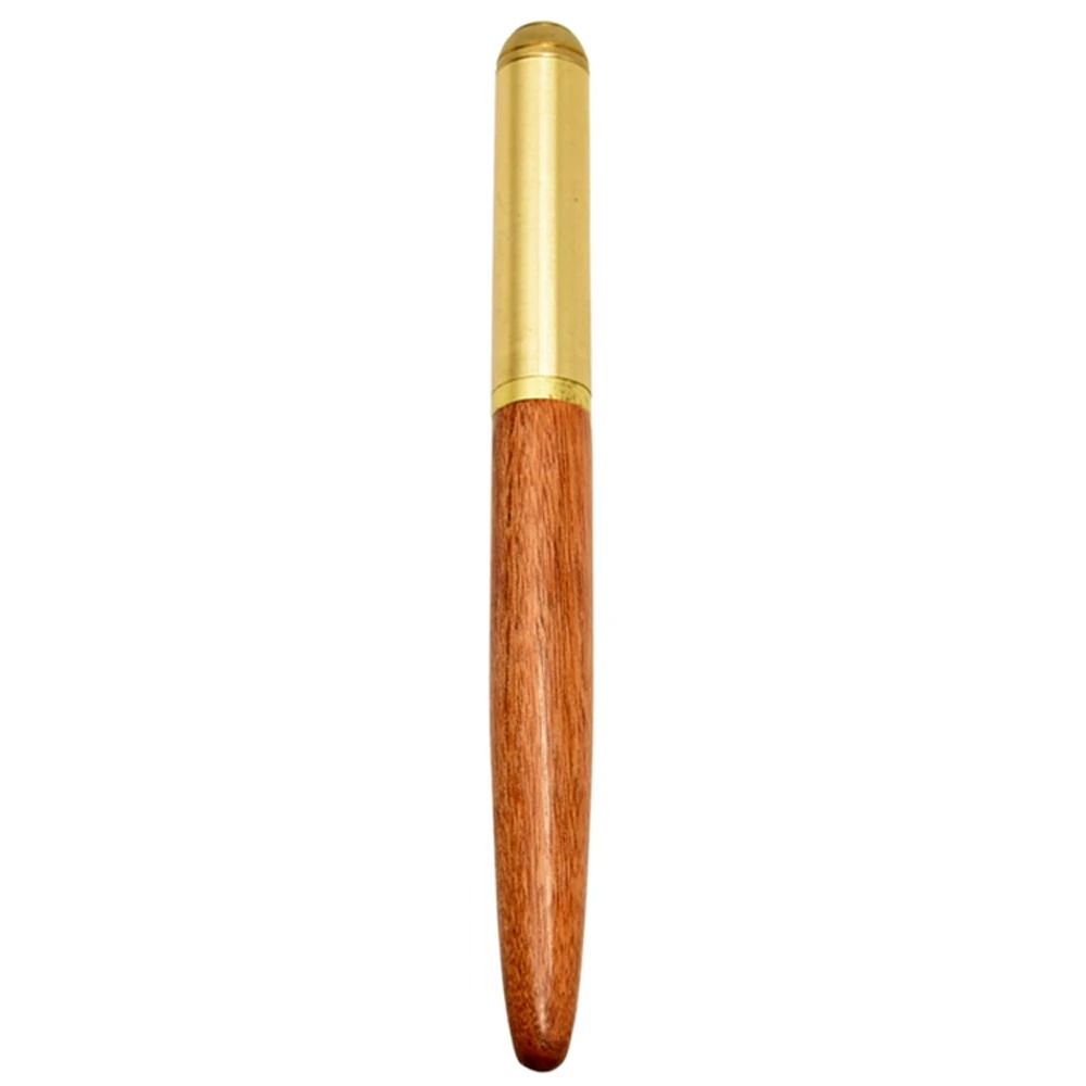 Handcrafted Rosewood And Bronze Fineline Fountain Pen 9