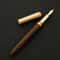 Handcrafted Rosewood And Bronze Fineline Fountain Pen 1