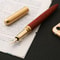 Handcrafted Rosewood And Bronze Fineline Fountain Pen 2