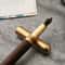 Handcrafted Rosewood And Bronze Fineline Fountain Pen 5
