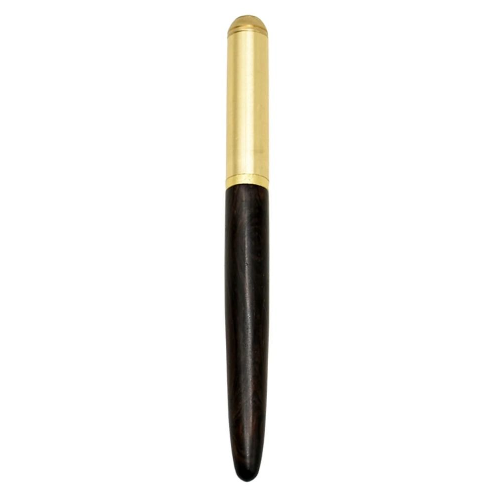 Handcrafted Rosewood And Bronze Fineline Fountain Pen 6