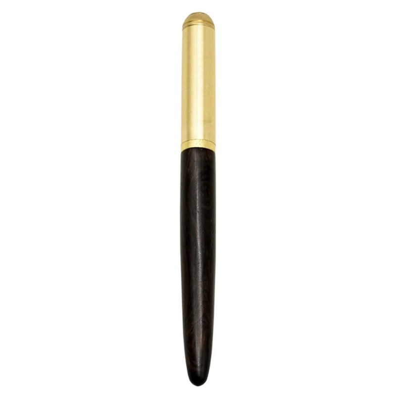Handcrafted Rosewood And Bronze Fineline Fountain Pen 6