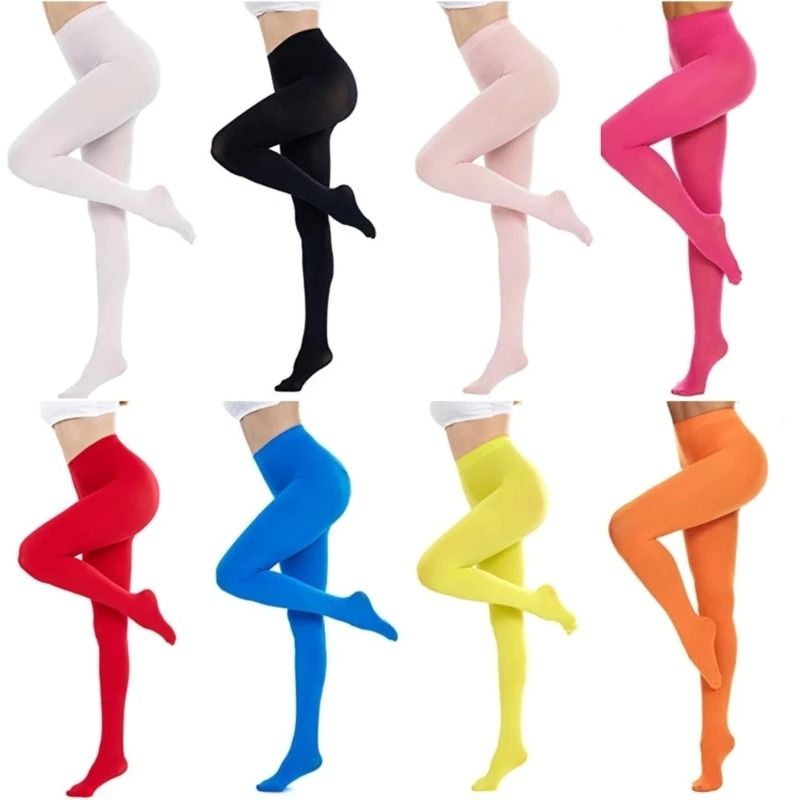 High Elasticity Vibrant Semi Opaque Contour Tights 0