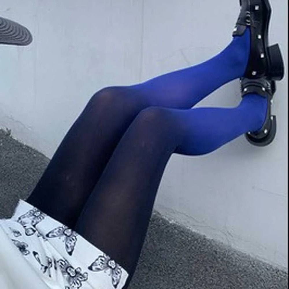 Ombre Gradient Velvet Transition Hosiery 9