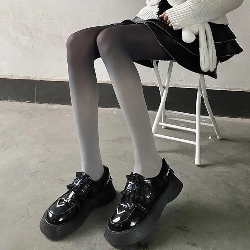 Ombre Gradient Velvet Transition Hosiery 1