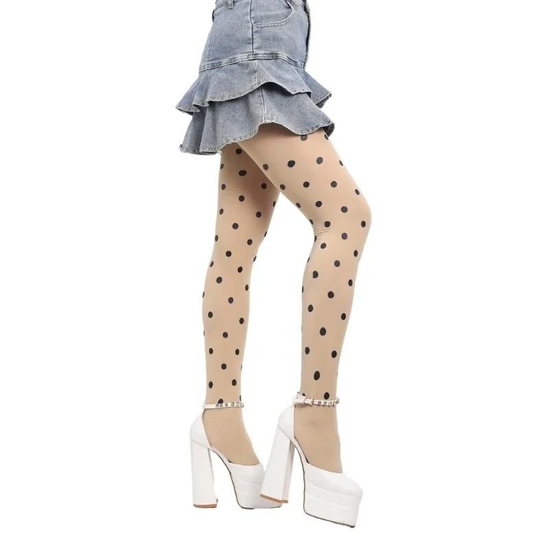 Timeless Polka Dot Textured Patterned Hosiery 2