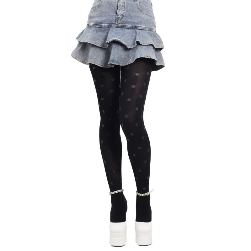 Timeless Polka Dot Textured Patterned Hosiery 5