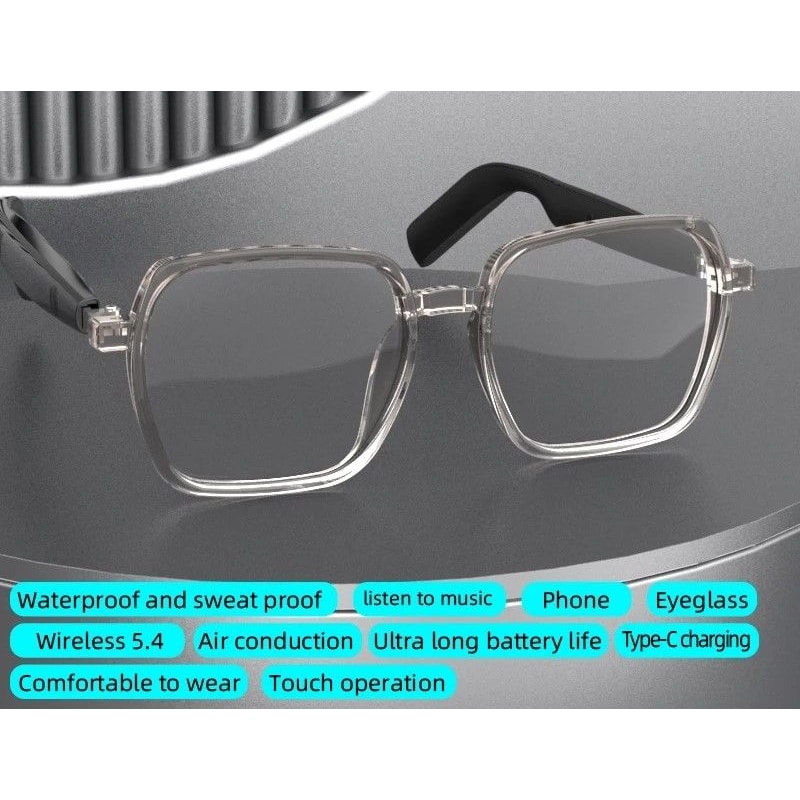 Panoramic Clear Lens Smart Audio Optic Frame 0
