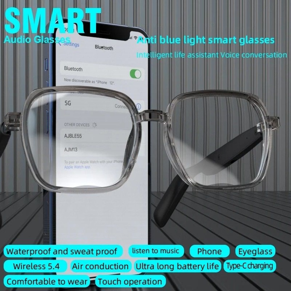 Panoramic Clear Lens Smart Audio Optic Frame 1