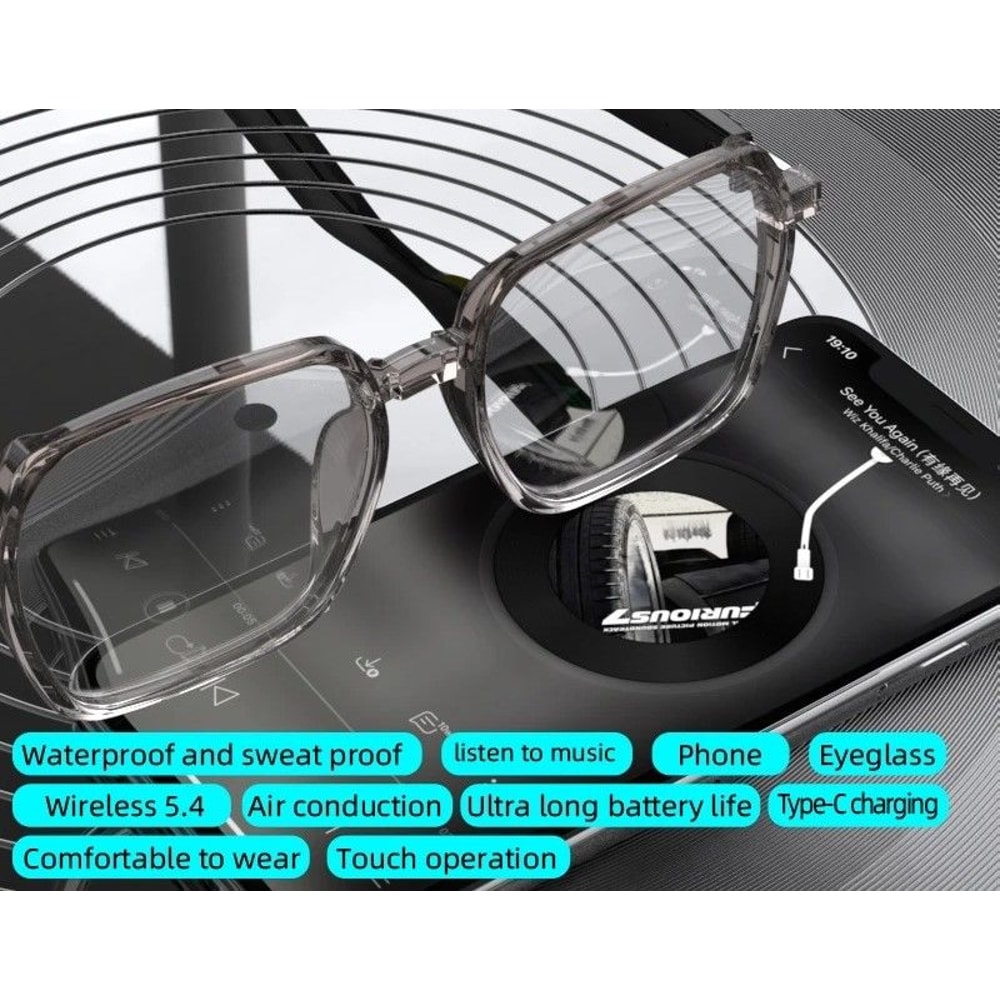 Panoramic Clear Lens Smart Audio Optic Frame 2
