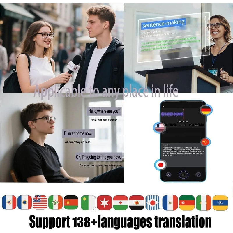 Panoramic Photochromic AI Multilingual Translation Glasses 4