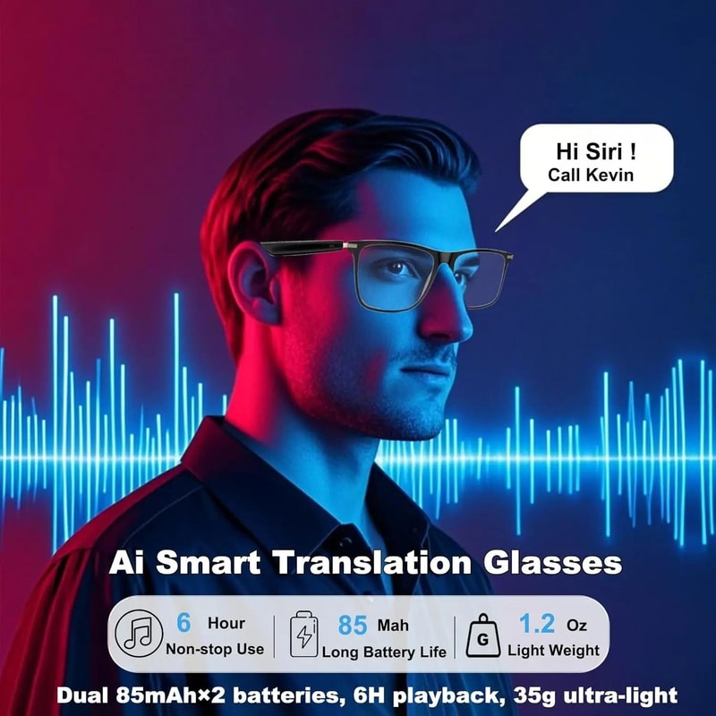 Panoramic Photochromic AI Multilingual Translation Glasses 5