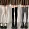 Vertical Texture Visual Lengthening Over Knee Socks 0
