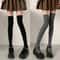 Vertical Texture Visual Lengthening Over Knee Socks 11