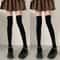 Vertical Texture Visual Lengthening Over Knee Socks 13