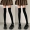 Vertical Texture Visual Lengthening Over Knee Socks 13