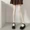 Vertical Texture Visual Lengthening Over Knee Socks 7