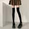 Vertical Texture Visual Lengthening Over Knee Socks 8