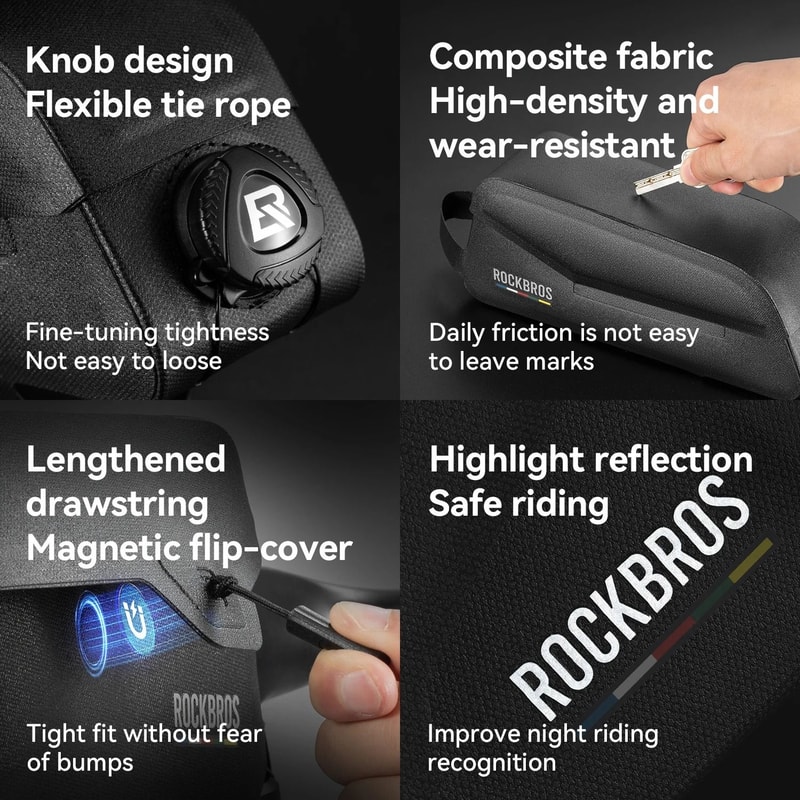 Magnetic Access Waterproof Top Tube Bag 5