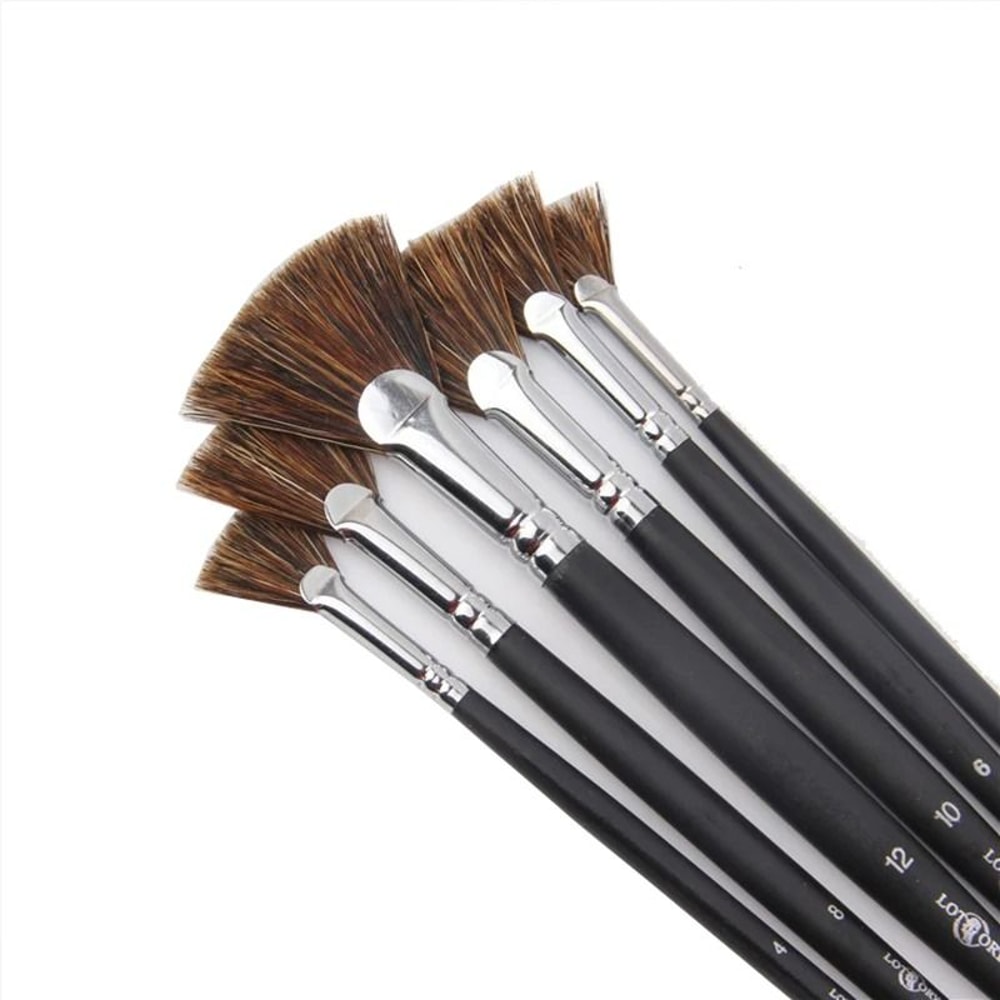 Professional Wild Boar Bristle Fan Brush Collection 4