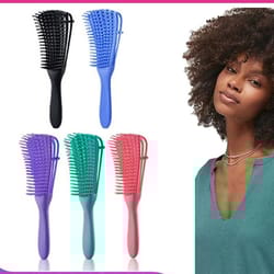 ergonomic multi-tiered detangling octopus brush