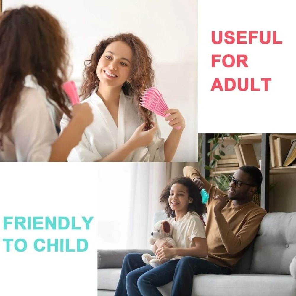 Ergonomic MultiTiered Detangling Octopus Brush 5