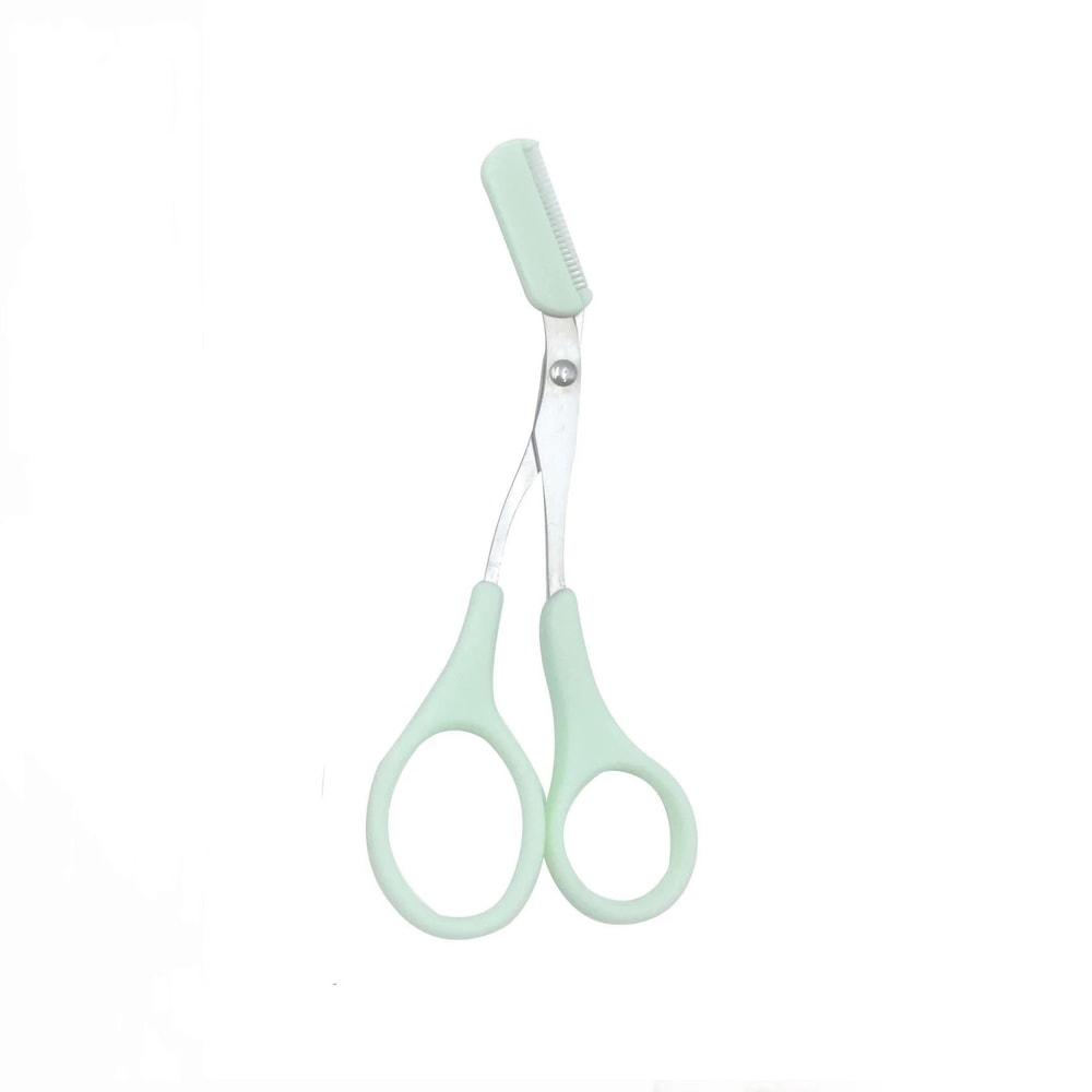 Pink Precision Brow Sculpting Scissors With Integrated Comb 9