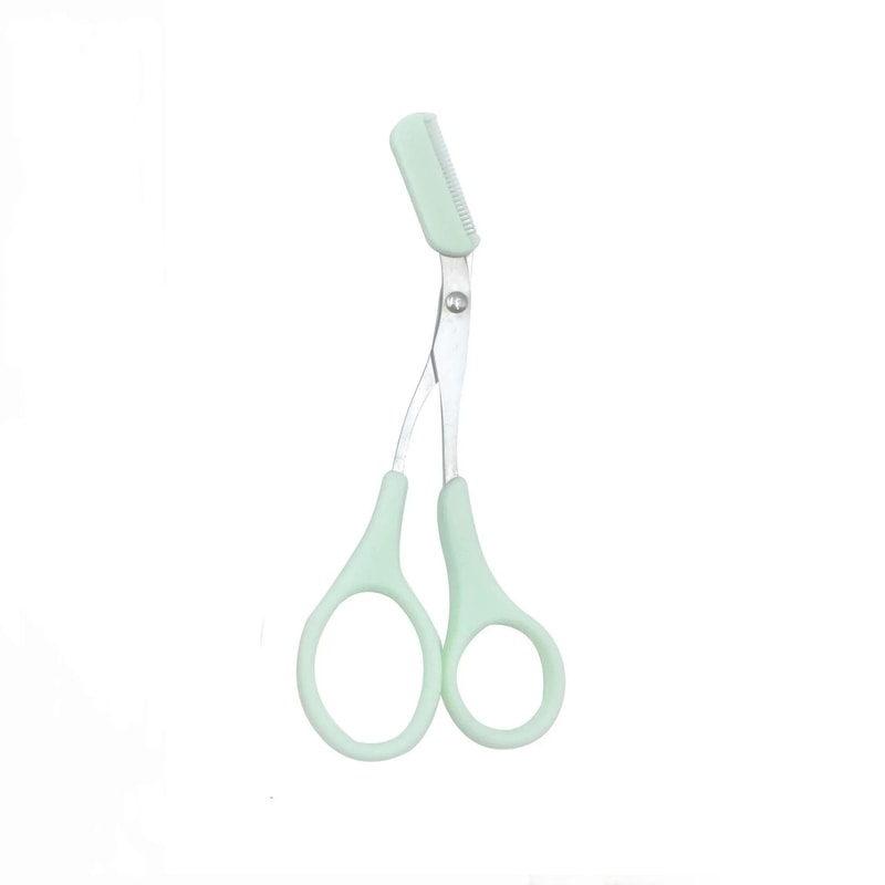 Pink Precision Brow Sculpting Scissors With Integrated Comb 9