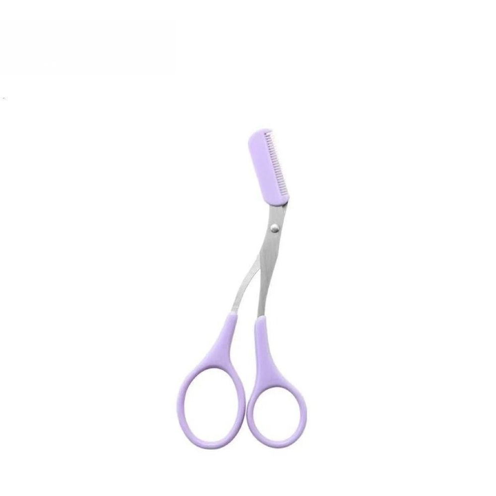 Pink Precision Brow Sculpting Scissors With Integrated Comb 10