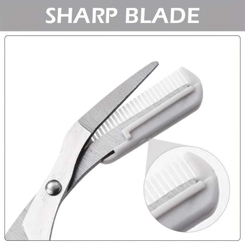 Pink Precision Brow Sculpting Scissors With Integrated Comb 2