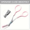 Pink Precision Brow Sculpting Scissors With Integrated Comb 3