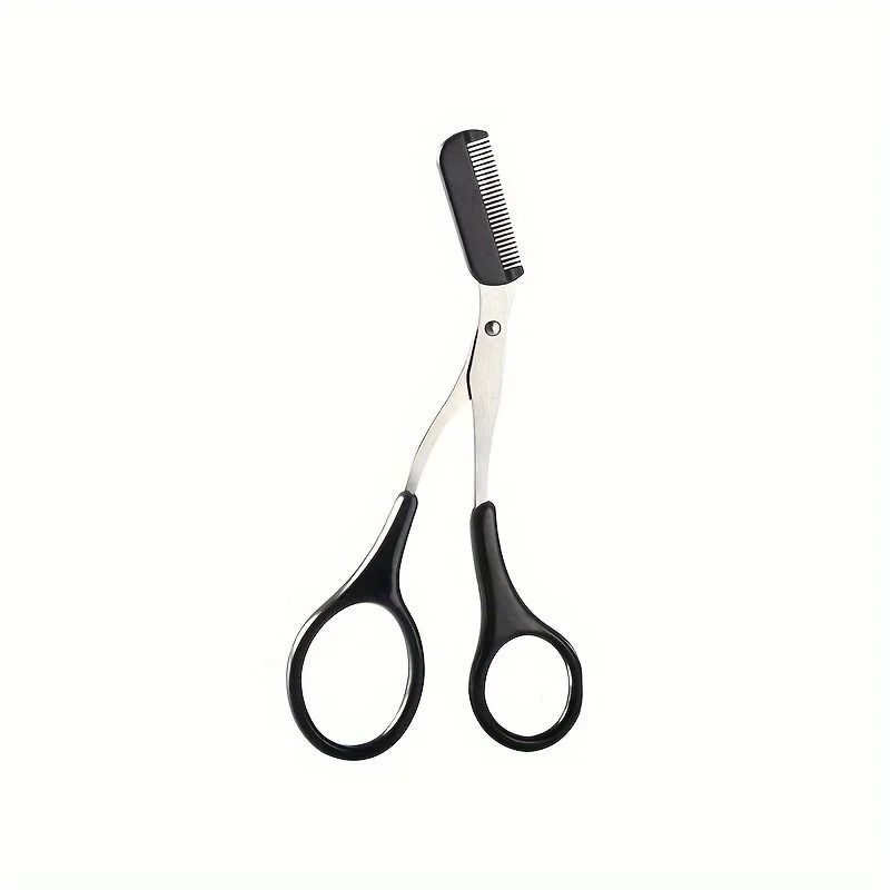 Pink Precision Brow Sculpting Scissors With Integrated Comb 5