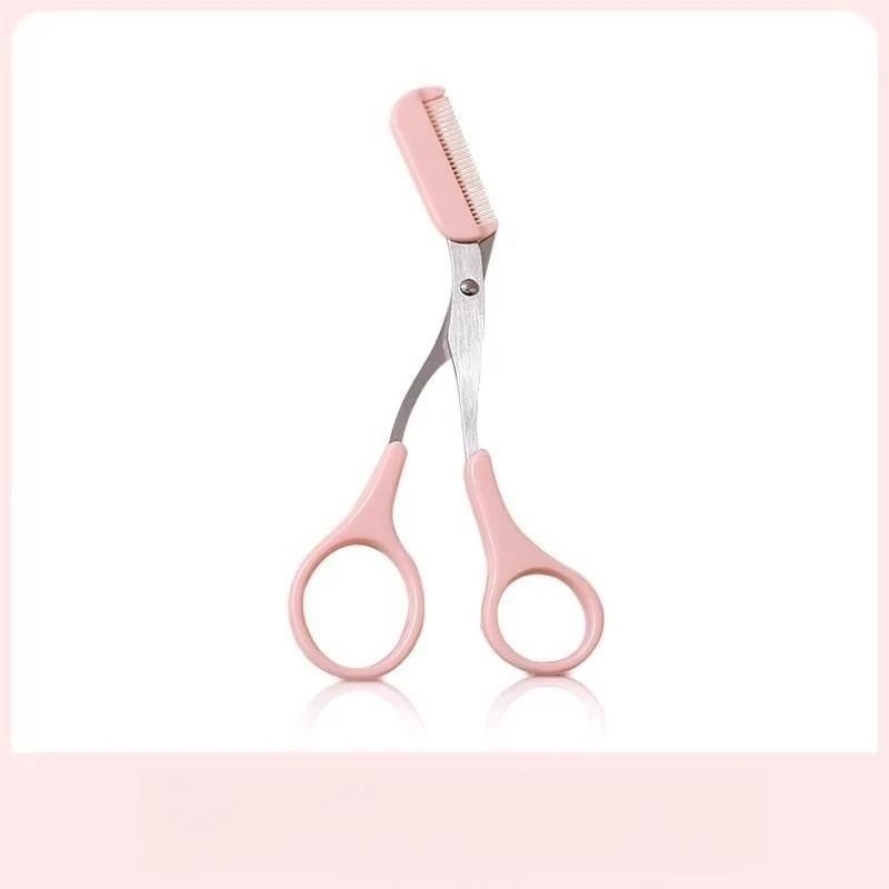 Pink Precision Brow Sculpting Scissors With Integrated Comb 8
