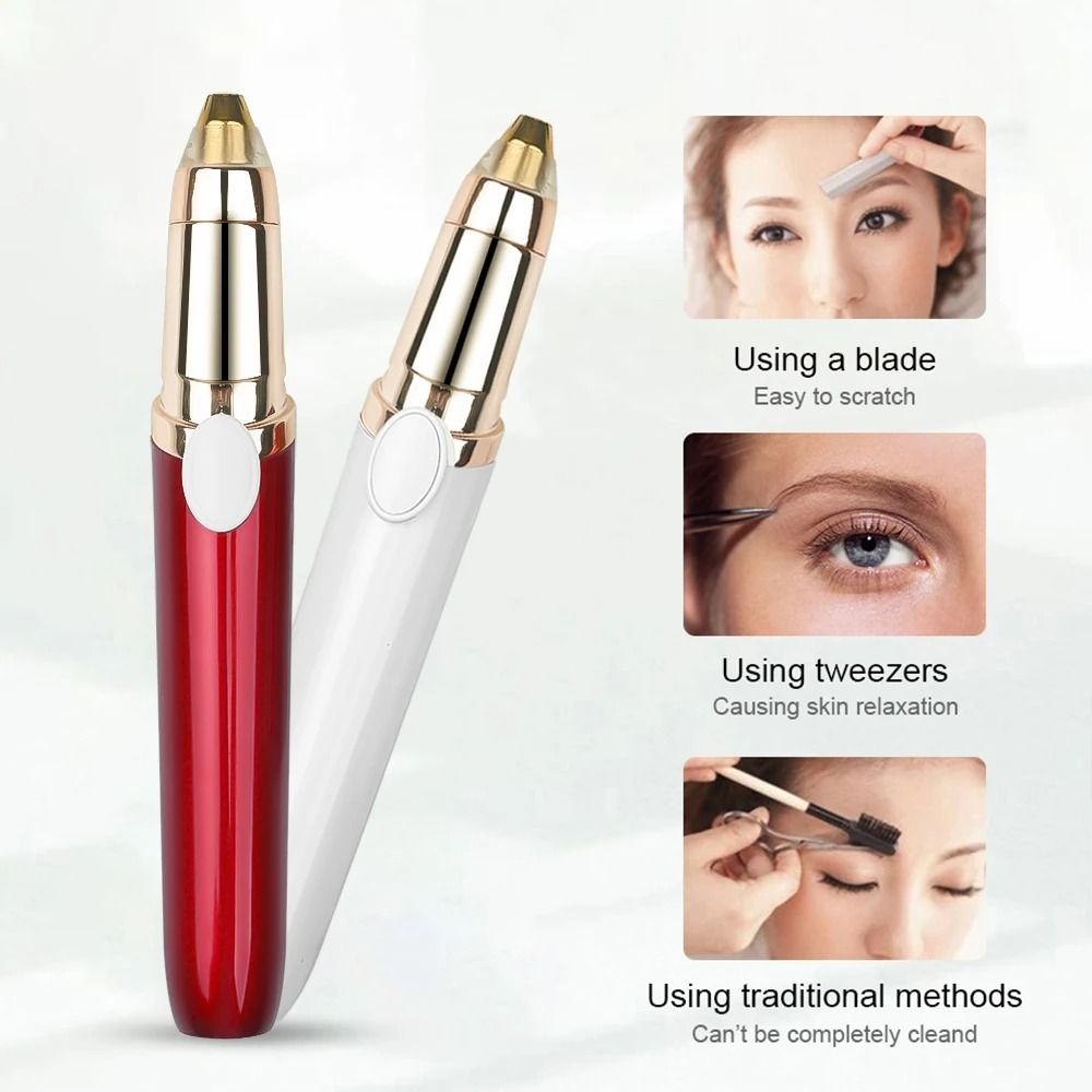 Compact Lipstick Style Electric Brow Epilator 1