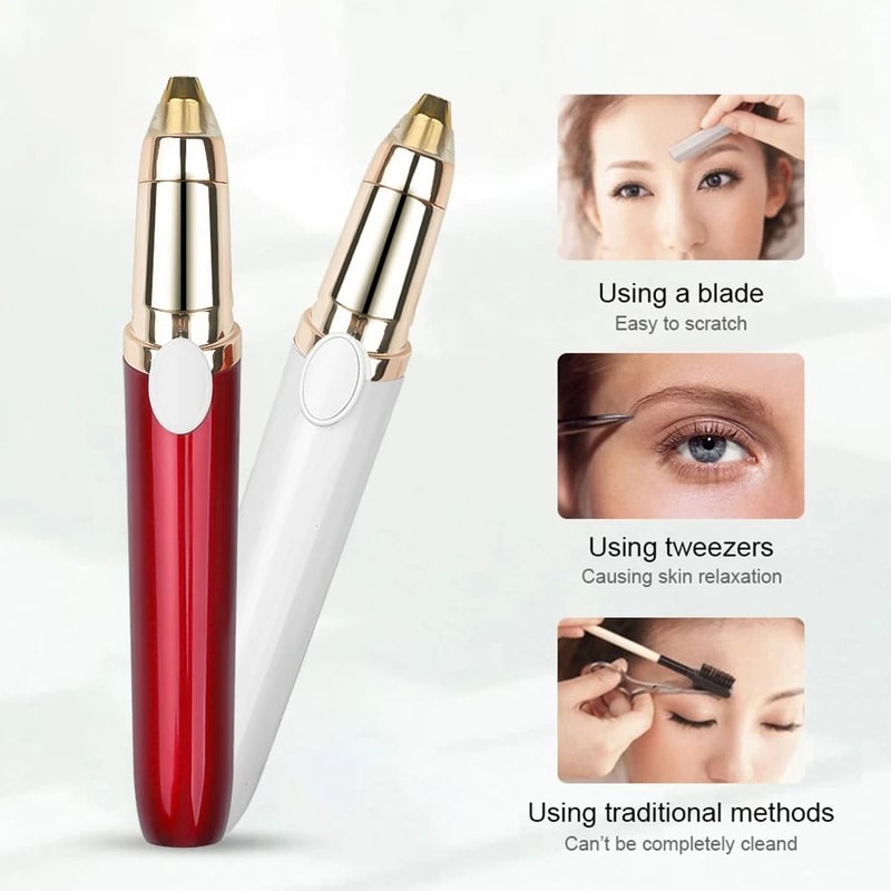 Compact Lipstick Style Electric Brow Epilator 1