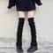 Ribbed Knit Lolita Leg Warmers And Boot Cuffs 10