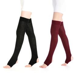 over knee thermal gaiters with hollowed heel design