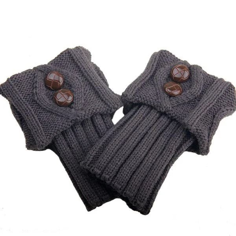 Short Rhombus Geometric Knit Boot Cuffs 8